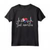 Sint Maarten Heartbeat ECG Pulse Flag Roots Maglia a Manica - Mostra il Tuo Amore per Sint Maarten con Questo Design Unico