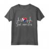 Sint Maarten Heartbeat ECG Pulse Flag Roots Maglia a Manica - Mostra il Tuo Amore per Sint Maarten con Questo Design Unico