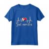 Sint Maarten Heartbeat ECG Pulse Flag Roots Maglia a Manica - Mostra il Tuo Amore per Sint Maarten con Questo Design Unico