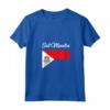 Grafica Bandiera Blu Sint Maarten Maglietta con Collo a V - Souvenir Viaggio Leggero
