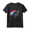 Funny Turtle Sint Maarten Flag Pride - Camicia Sint Maarten per Bambini - Ideale per Mostrare Orgoglio e Appartenenza a Sint Maarten