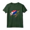 Funny Turtle Sint Maarten Flag Pride - Camicia Sint Maarten per Bambini - Ideale per Mostrare Orgoglio e Appartenenza a Sint Maarten