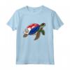 Funny Turtle Sint Maarten Flag Pride - Camicia Sint Maarten per Bambini - Ideale per Mostrare Orgoglio e Appartenenza a Sint Maarten
