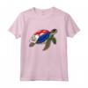 Funny Turtle Sint Maarten Flag Pride - Camicia Sint Maarten per Bambini - Ideale per Mostrare Orgoglio e Appartenenza a Sint Maarten