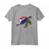 Funny Turtle Sint Maarten Flag Pride - Camicia Sint Maarten per Bambini - Ideale per Mostrare Orgoglio e Appartenenza a Sint Maarten