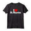 I LOVE HEART SAN MAARTEN SINT MAARTEN CARRIBEAN PAESI BASSI - Maglietta Bianca con Testo - Ideale per Mostrare Affetto per il Paese.