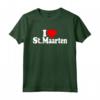 I LOVE HEART SAN MAARTEN SINT MAARTEN CARRIBEAN PAESI BASSI - Maglietta Bianca con Testo - Ideale per Mostrare Affetto per il Paese.