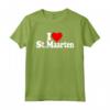 I LOVE HEART SAN MAARTEN SINT MAARTEN CARRIBEAN PAESI BASSI - Maglietta Bianca con Testo - Ideale per Mostrare Affetto per il Paese.