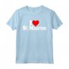 I LOVE HEART SAN MAARTEN SINT MAARTEN CARRIBEAN PAESI BASSI - Maglietta Bianca con Testo - Ideale per Mostrare Affetto per il Paese.