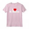 I LOVE HEART SAN MAARTEN SINT MAARTEN CARRIBEAN PAESI BASSI - Maglietta Bianca con Testo - Ideale per Mostrare Affetto per il Paese.