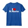 I LOVE HEART SAN MAARTEN SINT MAARTEN CARRIBEAN PAESI BASSI - Maglietta Bianca con Testo - Ideale per Mostrare Affetto per il Paese.