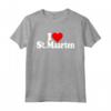 I LOVE HEART SAN MAARTEN SINT MAARTEN CARRIBEAN PAESI BASSI - Maglietta Bianca con Testo - Ideale per Mostrare Affetto per il Paese.