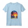 Donna Vintage Sint Maarten Palma Vela - Maglietta Tramonto Caraibico con Collo a V - Ideale per Matrimonio di Destinazione o Luna di Miele