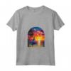 Donna Vintage Sint Maarten Palma Vela - Maglietta Tramonto Caraibico con Collo a V - Ideale per Matrimonio di Destinazione o Luna di Miele