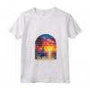Donna Vintage Sint Maarten Palma Vela - Maglietta Tramonto Caraibico con Collo a V - Ideale per Matrimonio di Destinazione o Luna di Miele