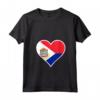 Sint Maarten Bandiera Cuore Love - Maglietta Collo a V per Regali Patriottici - Ideale per Indipendenza e Compleanni