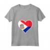 Sint Maarten Bandiera Cuore Love - Maglietta Collo a V per Regali Patriottici - Ideale per Indipendenza e Compleanni