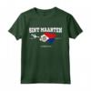 St Maarten Bandiera e Mappa - Tee Maglietta con Coordinate Geografiche - Ideale per la Festa Nazionale e il Patrimonio di St Maarten