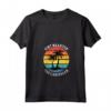 Donna Sint Maarten I Caraibi Retro Tramonto Palme Vacanza Maglietta con Collo a V - Camicia Tropicale per le Tue Vacanze Estive in Famiglia