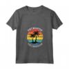 Donna Sint Maarten I Caraibi Retro Tramonto Palme Vacanza Maglietta con Collo a V - Camicia Tropicale per le Tue Vacanze Estive in Famiglia