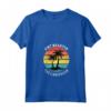 Donna Sint Maarten I Caraibi Retro Tramonto Palme Vacanza Maglietta con Collo a V - Camicia Tropicale per le Tue Vacanze Estive in Famiglia