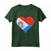 Sint Maarten Sint Maartener Bandiera Cuore Maglietta - Design Regalo Personalizzato per Sint Maartener - Radici da Sint Maarten e Americhe