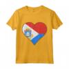 Sint Maarten Sint Maartener Bandiera Cuore Maglietta - Design Regalo Personalizzato per Sint Maartener - Radici da Sint Maarten e Americhe