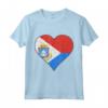 Sint Maarten Sint Maartener Bandiera Cuore Maglietta - Design Regalo Personalizzato per Sint Maartener - Radici da Sint Maarten e Americhe