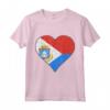 Sint Maarten Sint Maartener Bandiera Cuore Maglietta - Design Regalo Personalizzato per Sint Maartener - Radici da Sint Maarten e Americhe