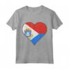 Sint Maarten Sint Maartener Bandiera Cuore Maglietta - Design Regalo Personalizzato per Sint Maartener - Radici da Sint Maarten e Americhe