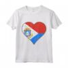 Sint Maarten Sint Maartener Bandiera Cuore Maglietta - Design Regalo Personalizzato per Sint Maartener - Radici da Sint Maarten e Americhe