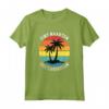Sint Maarten The Caribbean - Retro Tramonto Palme Vacanza Maglietta - Ideale per Famiglie in Vacanza al Mare