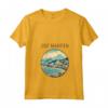 Donna Sint Maarten Scenario Art Deco - Maglietta con Collo a V per Viaggiatori e Turisti - Esplora la Bellezza di Sint Maarten con Stile