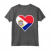 Sint Maarten Bandiera Cuore - Love Sint Maarten Maglietta Patriottica per Mostrare il Tuo Sostegno e Amore - Ideale per Viaggi e Regali di Compleanno