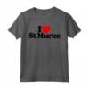 I LOVE HEART SAN MAARTEN SINT MAARTEN CARRIBEAN PAESI BASSI - Black Text T-shirt for Carribean Lovers - Ideal Souvenir