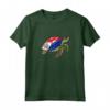 Funny Turtle Sint Maarten Flag Pride - Camicia per Bambini con Maniche Raglan - Ideale per Mostrare Orgoglio di Sint Maarten