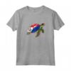 Funny Turtle Sint Maarten Flag Pride - Camicia per Bambini con Maniche Raglan - Ideale per Mostrare Orgoglio di Sint Maarten