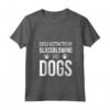 Donna Facilmente Distratto dal Soffiaggio del Vetro e Cani - Maglietta Vintage con Collo a V per Amanti dei Cani - Ideale per Compleanno o Regalo