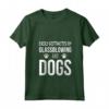 Donna Facilmente Distratto dal Soffiaggio del Vetro e Cani - Maglietta Vintage con Collo a V per Amanti dei Cani - Ideale per Compleanno o Regalo