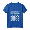 Donna Facilmente Distratto dal Soffiaggio del Vetro e Cani - Maglietta Vintage con Collo a V per Amanti dei Cani - Ideale per Compleanno o Regalo