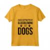 Donna Facilmente Distratto dal Soffiaggio del Vetro e Cani - Maglietta Vintage con Collo a V per Amanti dei Cani - Ideale come Regalo per Compleanno o Vacanze