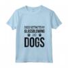 Donna Facilmente Distratto dal Soffiaggio del Vetro e Cani - Maglietta Vintage con Collo a V per Amanti dei Cani - Ideale come Regalo per Compleanno o Vacanze