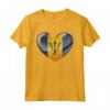 Vetro Soffiaggio e Lavorazione del Legno - Barbados Flag Design Maglietta - Souvenir Cuore di Barbados per Appassionati di Arte