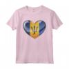 Vetro Soffiaggio e Lavorazione del Legno - Barbados Flag Design Maglietta - Souvenir Cuore di Barbados per Appassionati di Arte