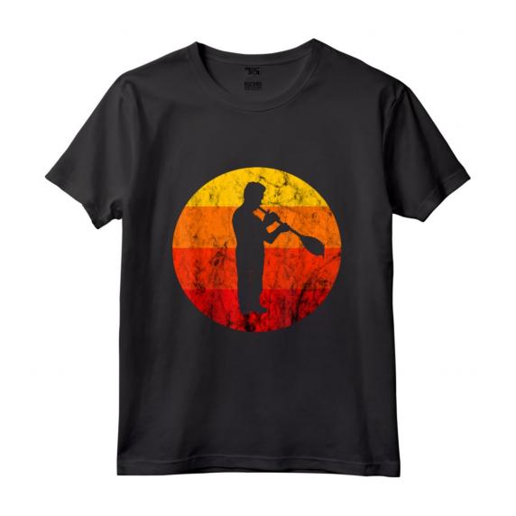 Soffiatore di Vetro Retro Vintage Tramonto - Maglietta Arte del Vetro per Artisti e Collezionisti - Ideale per Lavoratori del Vetro e Istruttori