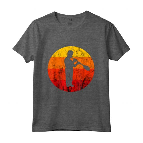 Soffiatore di Vetro Retro Vintage Tramonto - Maglietta Arte del Vetro per Artisti e Collezionisti - Ideale per Lavoratori del Vetro e Istruttori