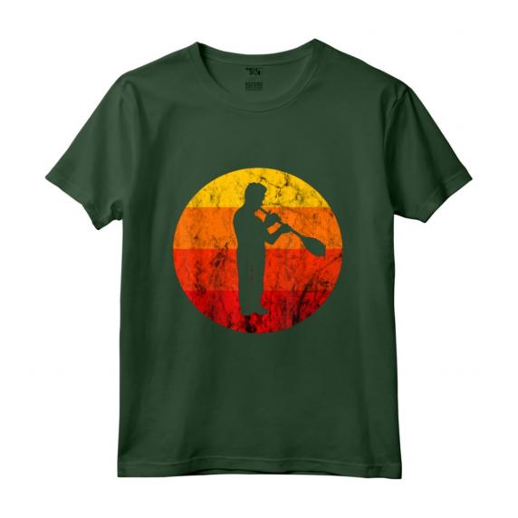 Soffiatore di Vetro Retro Vintage Tramonto - Maglietta Arte del Vetro per Artisti e Collezionisti - Ideale per Lavoratori del Vetro e Istruttori
