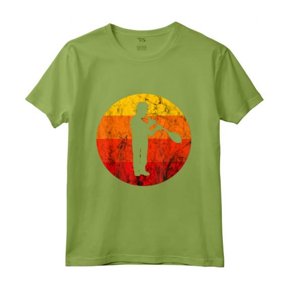 Soffiatore di Vetro Retro Vintage Tramonto - Maglietta Arte del Vetro per Artisti e Collezionisti - Ideale per Lavoratori del Vetro e Istruttori