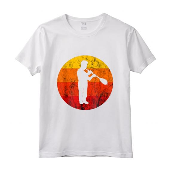 Soffiatore di Vetro Retro Vintage Tramonto - Maglietta Arte del Vetro per Artisti e Collezionisti - Ideale per Lavoratori del Vetro e Istruttori