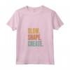 Donna Blow Shape Create - Soffiatore di Vetro Maglietta con Collo a V - Ideale per Artisti del Vetro Soffiato e Lavoratori del Vetro